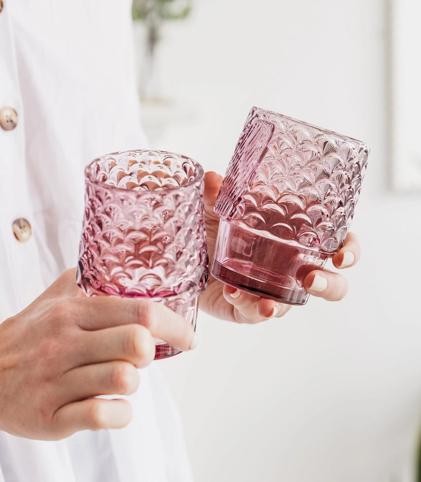 Pink Fish Stacking Drinking Glasses