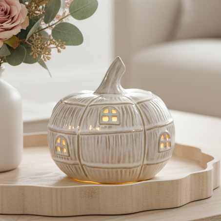 Natural LED Pumpkin House