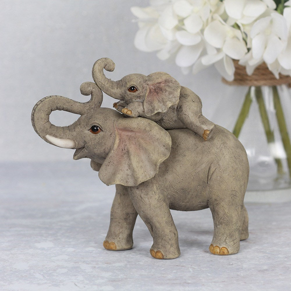 Elephant Adventure Mother &amp; Baby Figurines