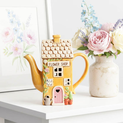 Village Pottery Flower Shop Tealight Teapot