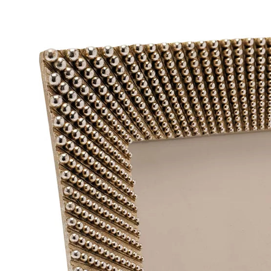 Champagne Gold Beaded Sunburst Photo Frame 5" x 7"