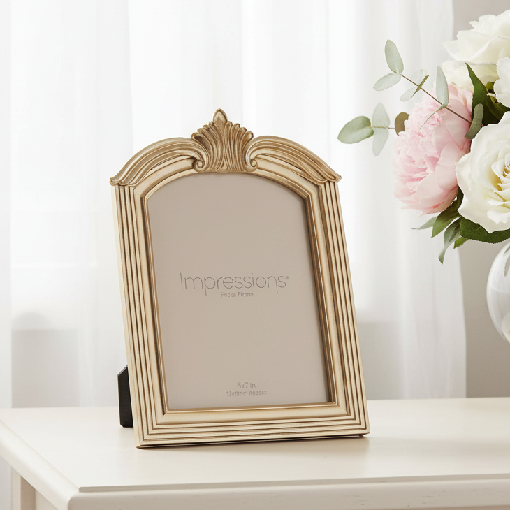 Champagne Gold Winged Arch Photo Frame 5" x 7"