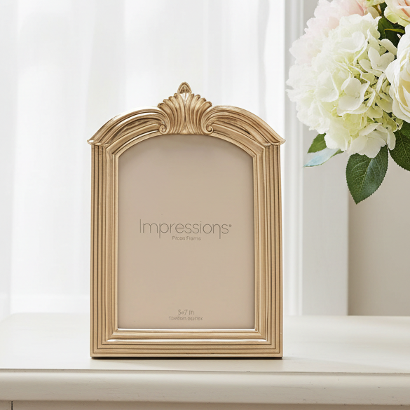 Champagne Gold Winged Arch Photo Frame 5" x 7"