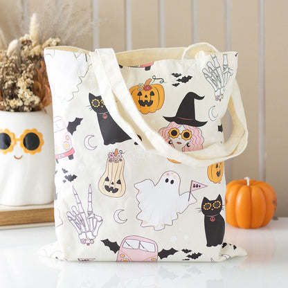 Groovy Ghost Polycotton Tote Bag