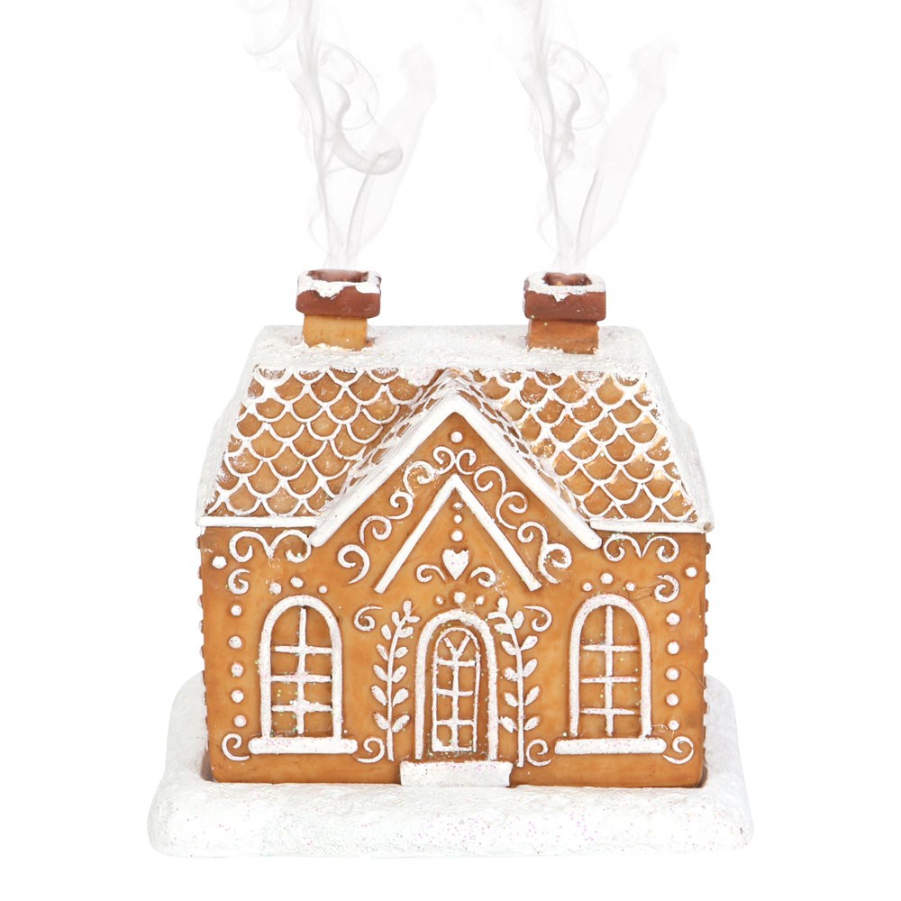 Sparkly Gingerbread House Incense Cone Holder