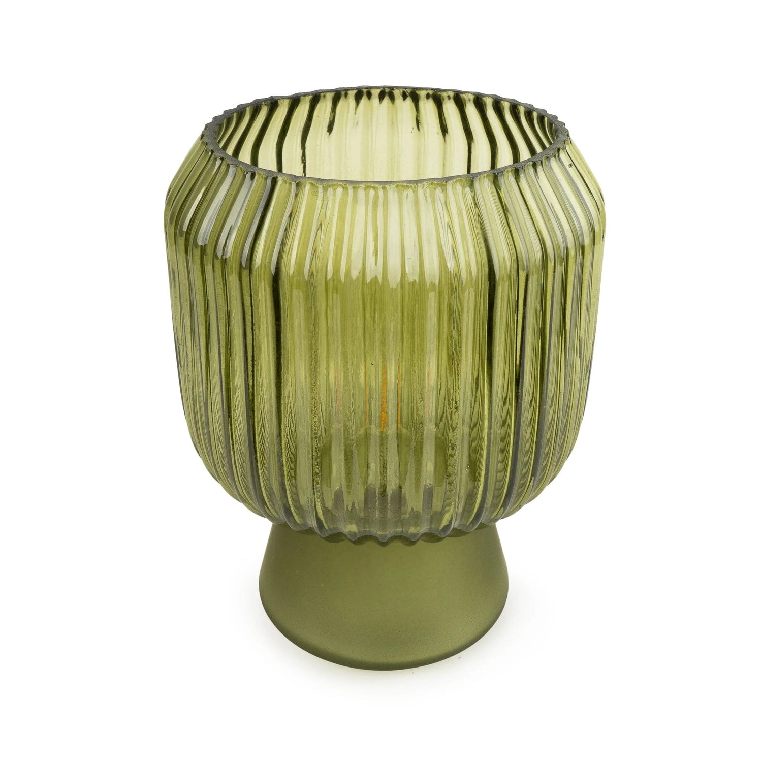 Green LED Ripple Glass Lamp