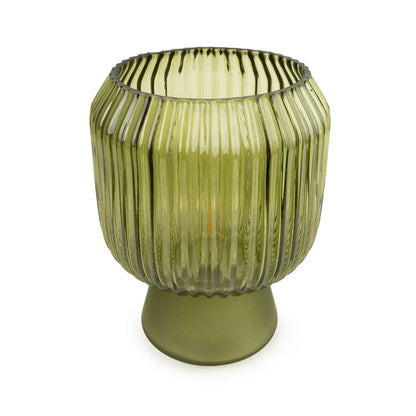 Green LED Ripple Glass Lamp