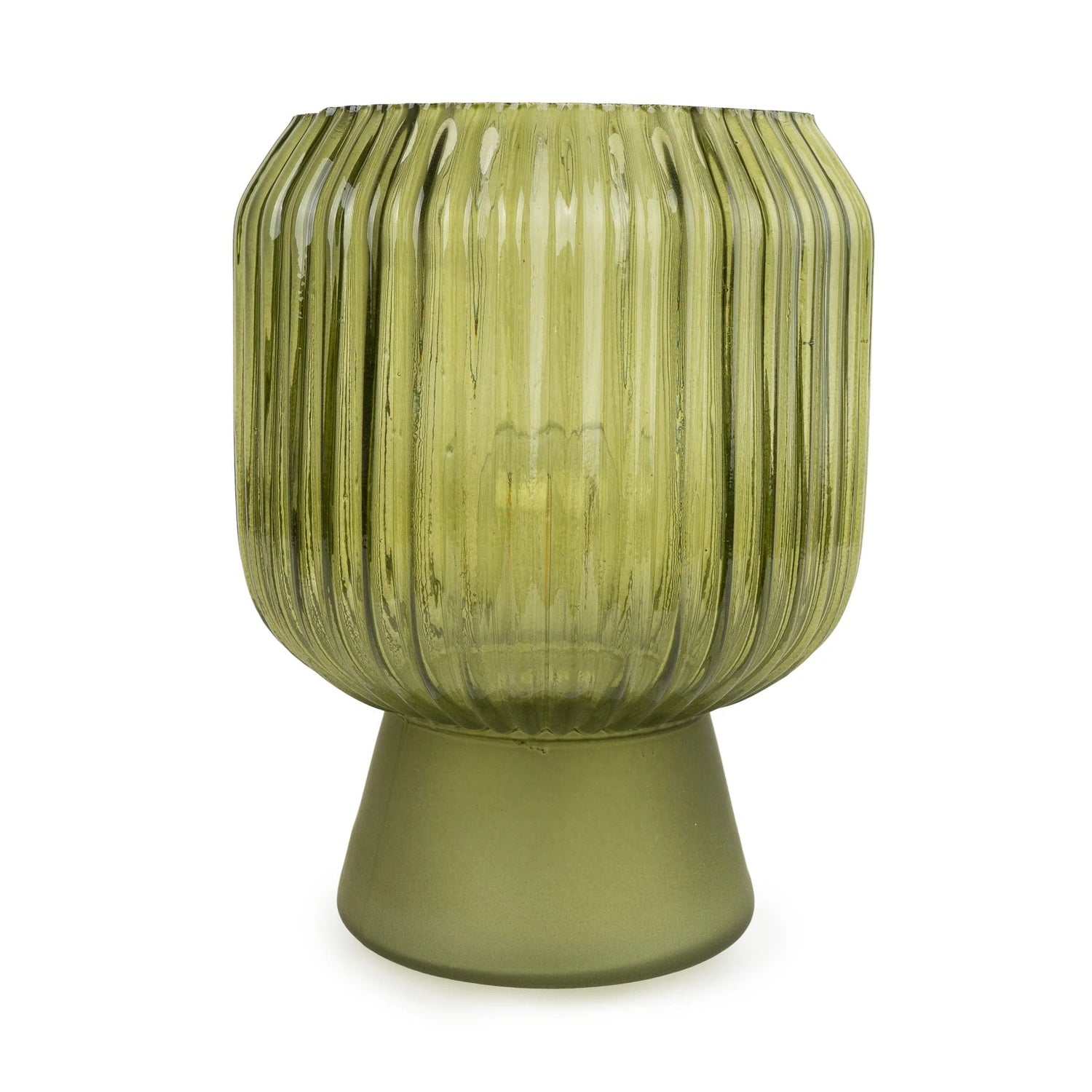 Green LED Ripple Glass Lamp