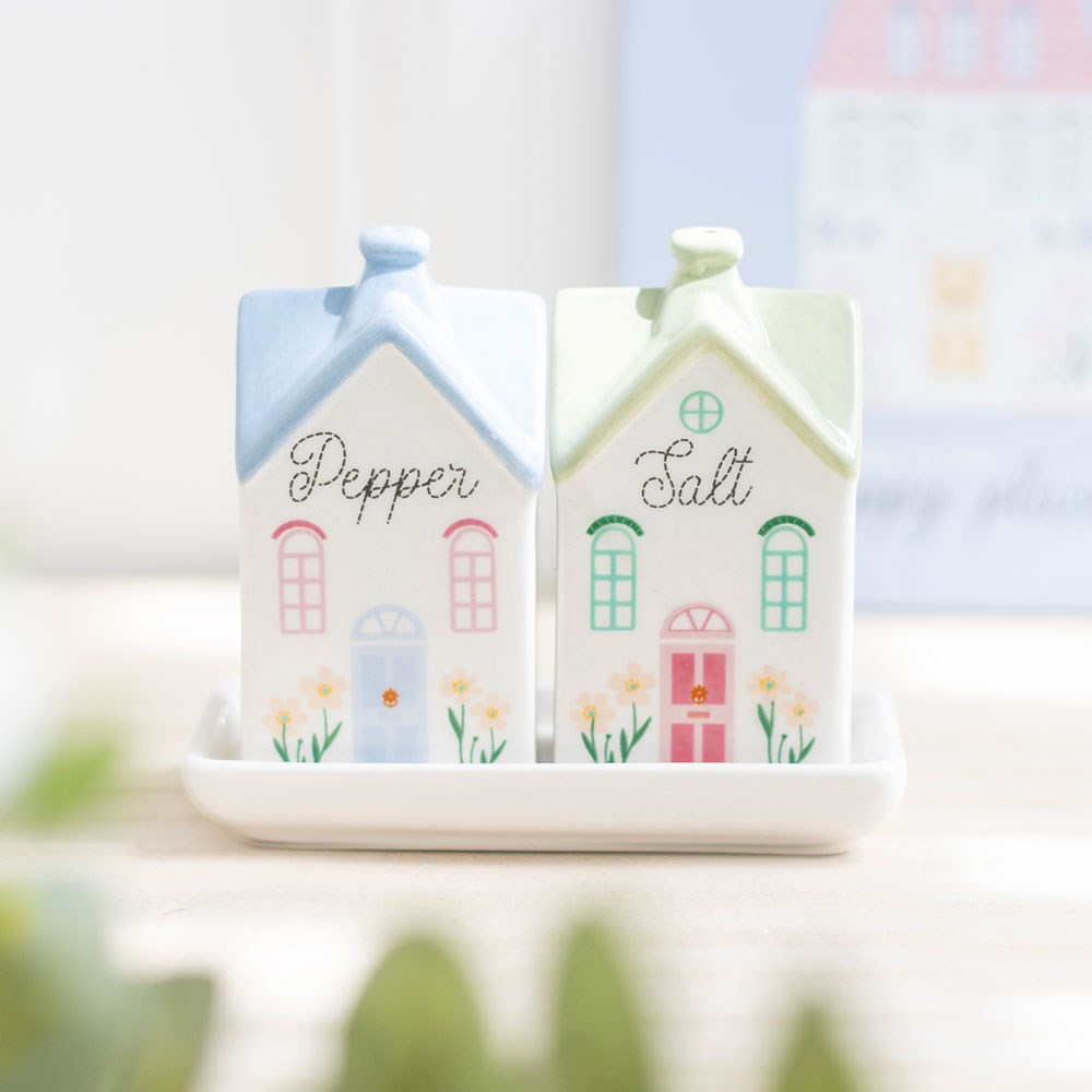 Pastel House Salt &amp; Pepper Shakers