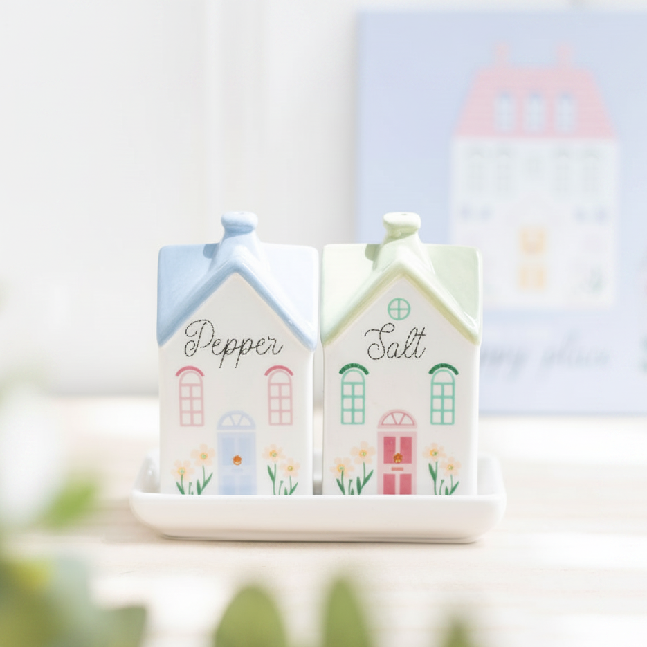 Pastel House Salt &amp; Pepper Shakers