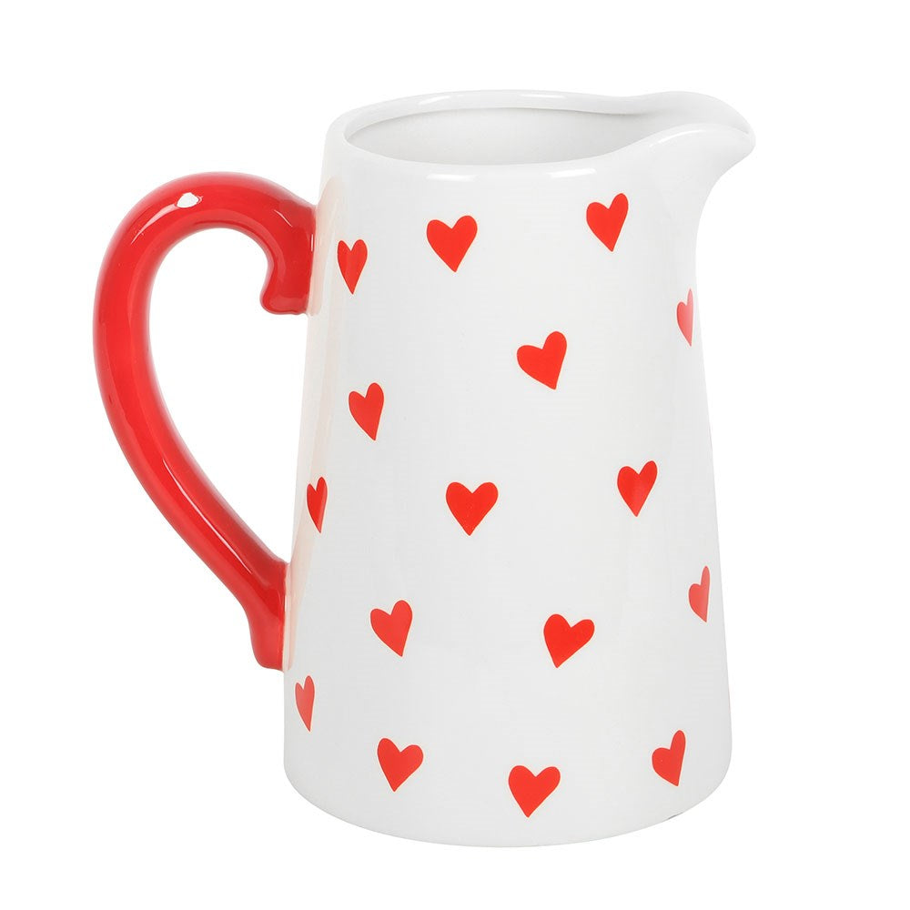 Love Heart Ceramic Jug Vase