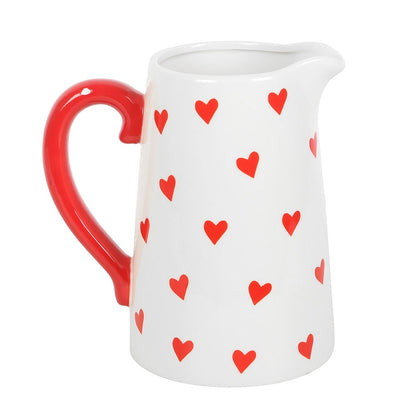 Love Heart Ceramic Jug Vase