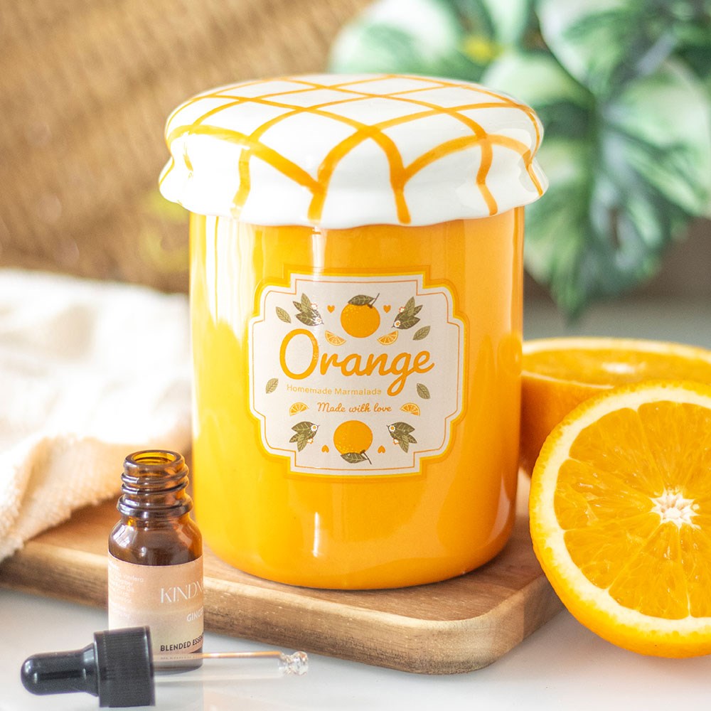 Orange Marmalade Jar Oil Burner &amp; Wax Warmer