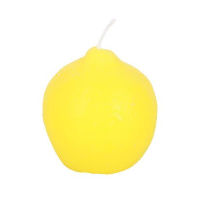 Set of 3 Lemon Shaped Unscented Candles