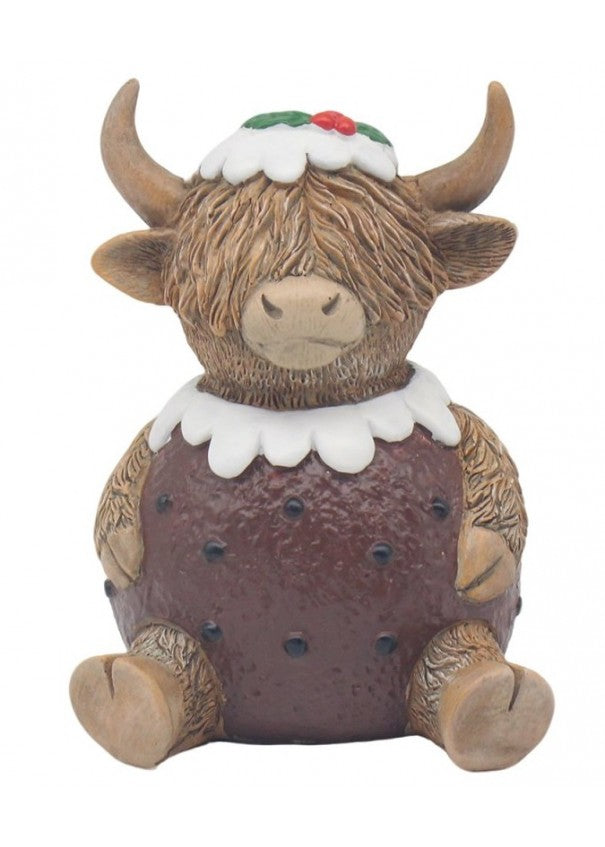 Christmas Pudding Highland Cow