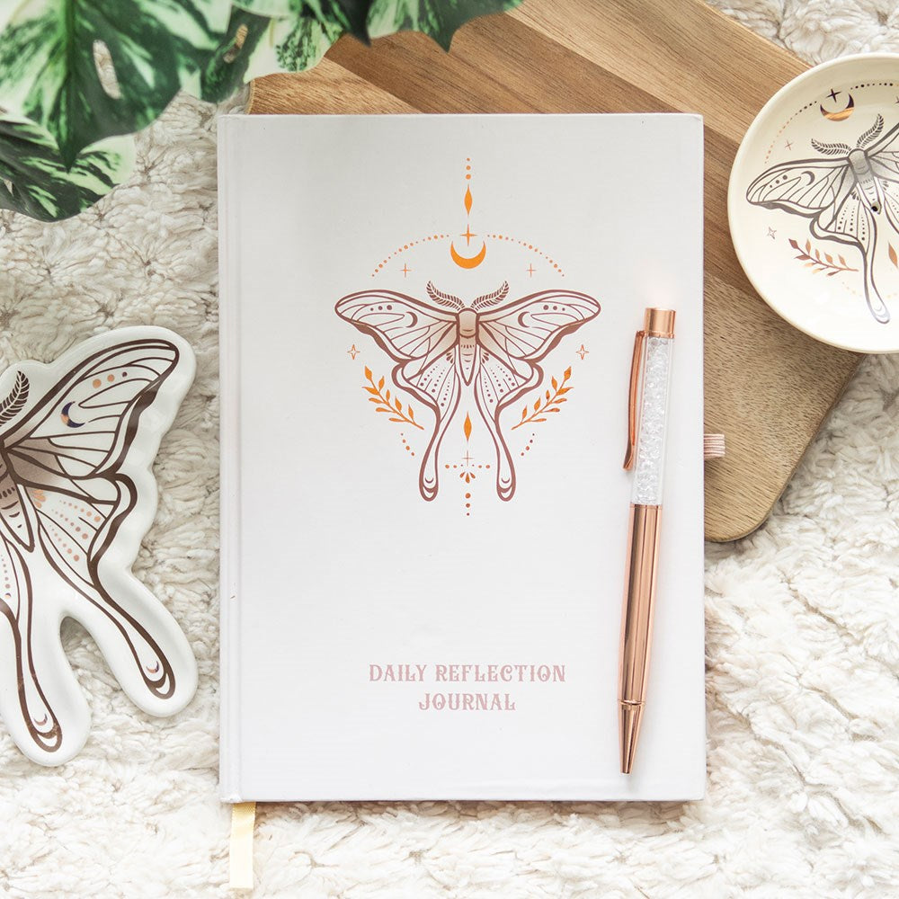 Luna Moth Daily Reflection Journal and Pen