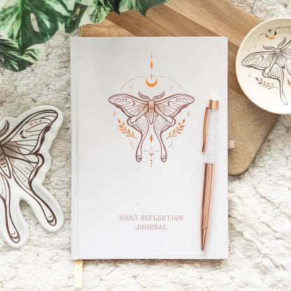 Luna Moth Daily Reflection Journal and Pen
