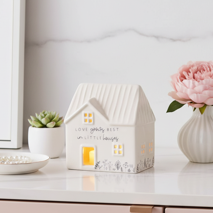 Little Houses Ceramic Tealight House