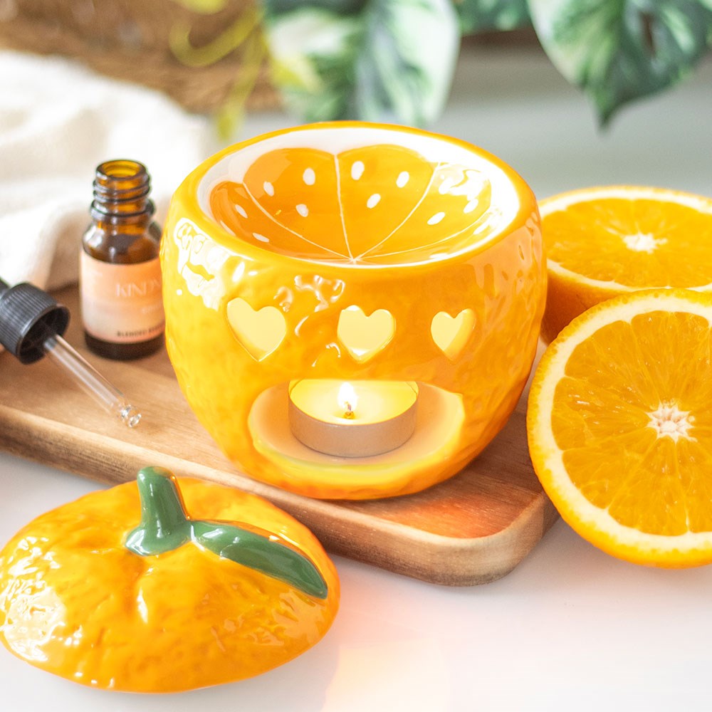 Orange Ceramic Oil Burner