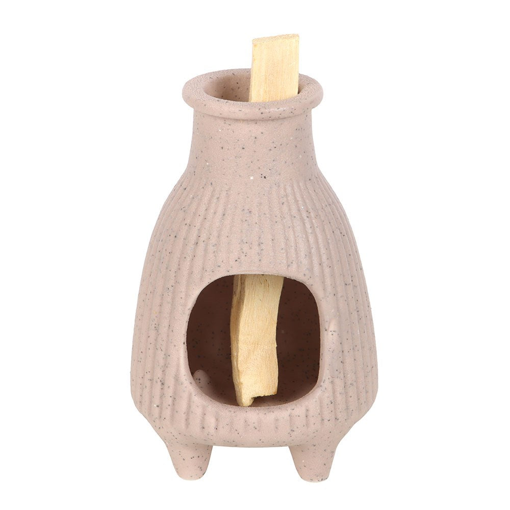 Greige Ribbed Palo Santo Stick Burner