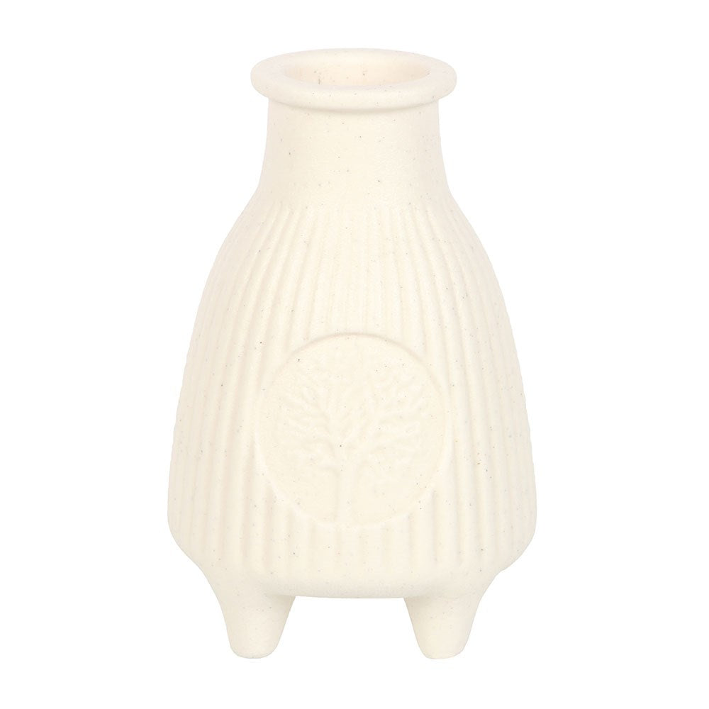 Cream Ribbed Palo Santo Stick Burner