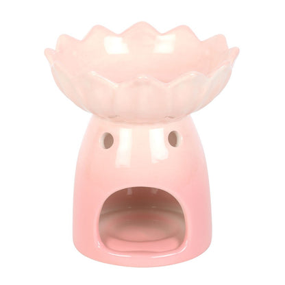 Pink Water Lily Oil Burner &amp; Wax Warmer
