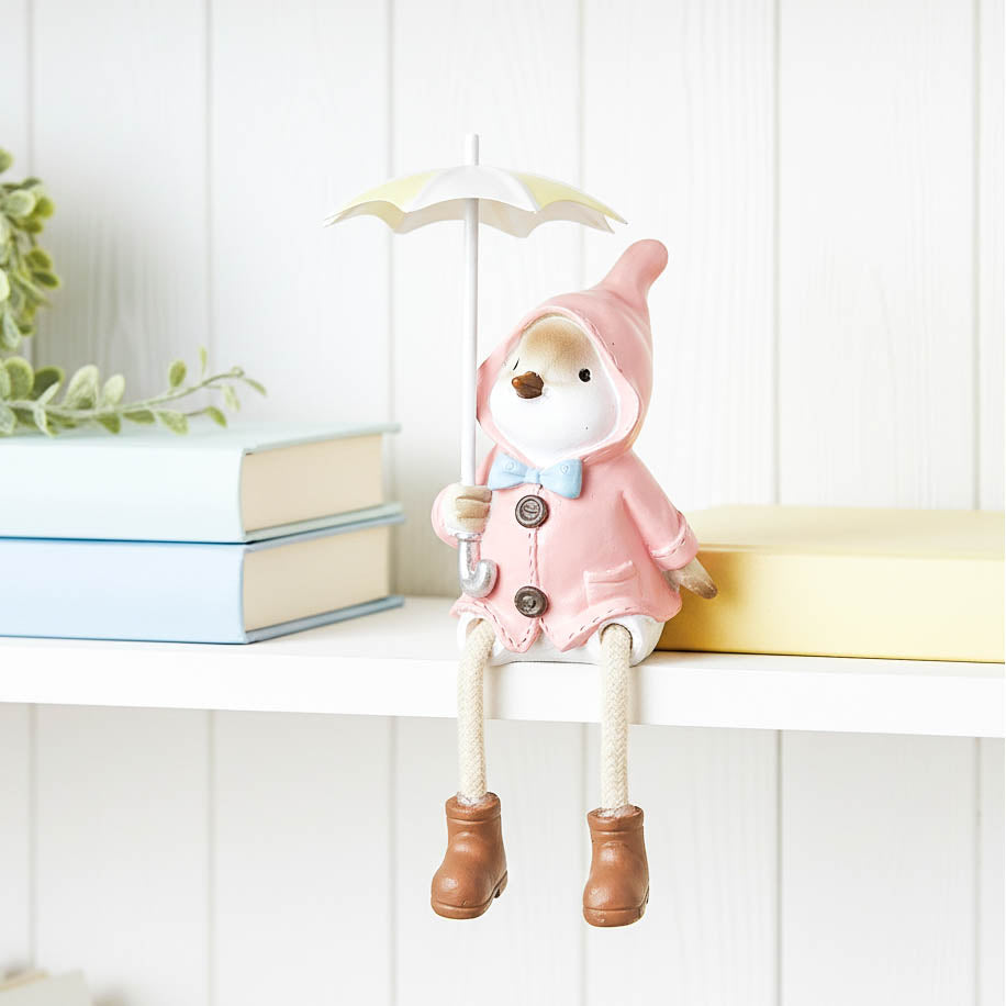 Pink Dangly Leg Duck with Umbrella