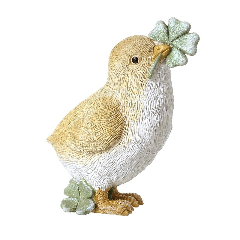 Chick with Four Leaf Clover Ornament