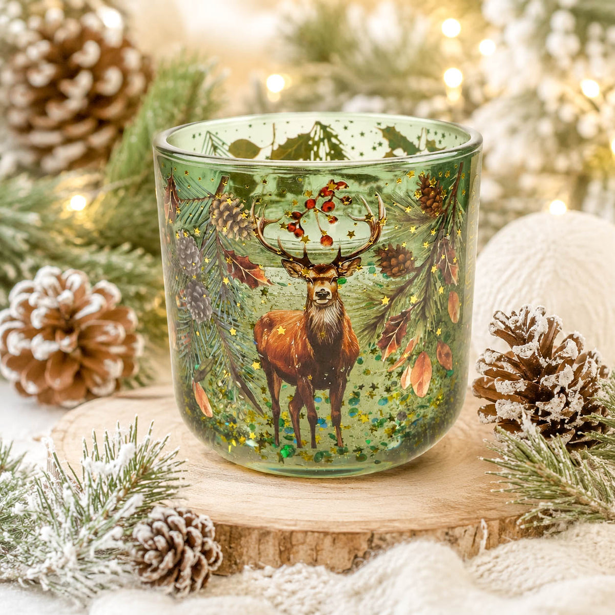 BACK SEPT Pine Forest LED Glass Candle