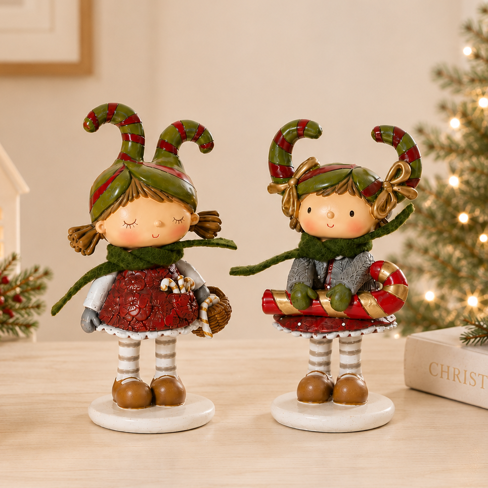 BACK AUG Christmas Pixie Girl Figurine