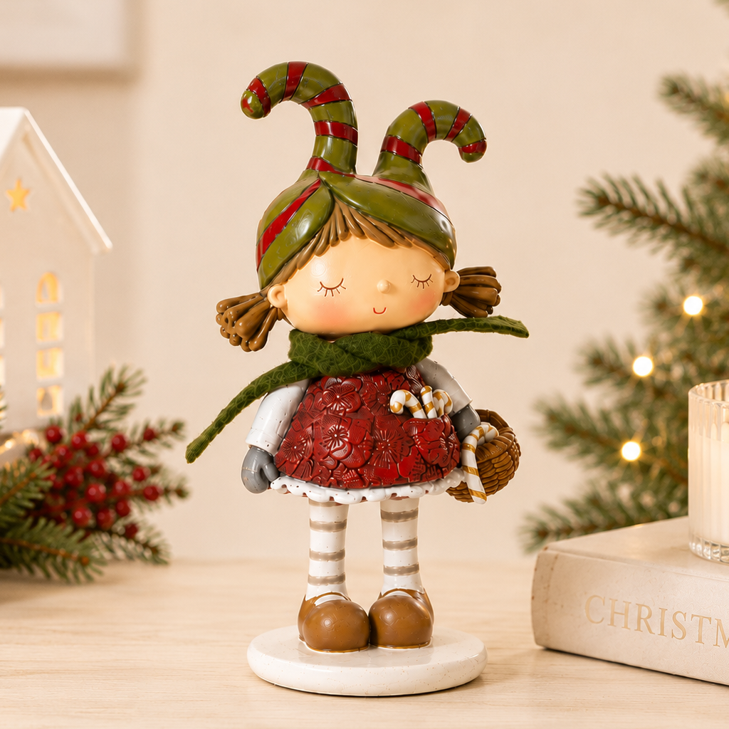BACK AUG Christmas Pixie Girl Figurine