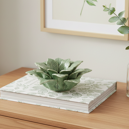 Green Leaf Tealight Holder