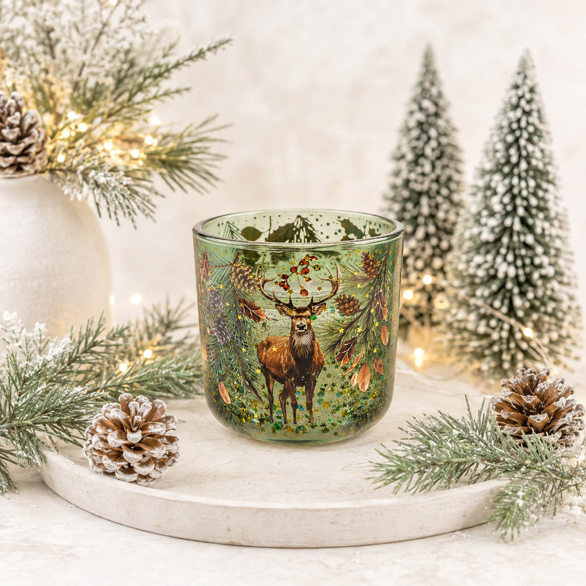 BACK SEPT Pine Forest LED Glass Candle