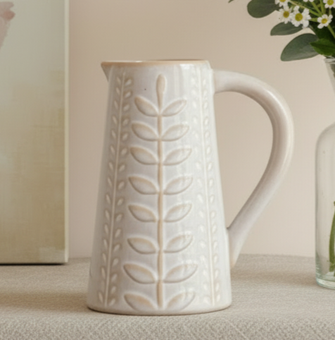 Small Leaf Embossed Jug