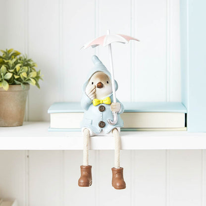 Blue Dangly Leg Duck with Umbrella