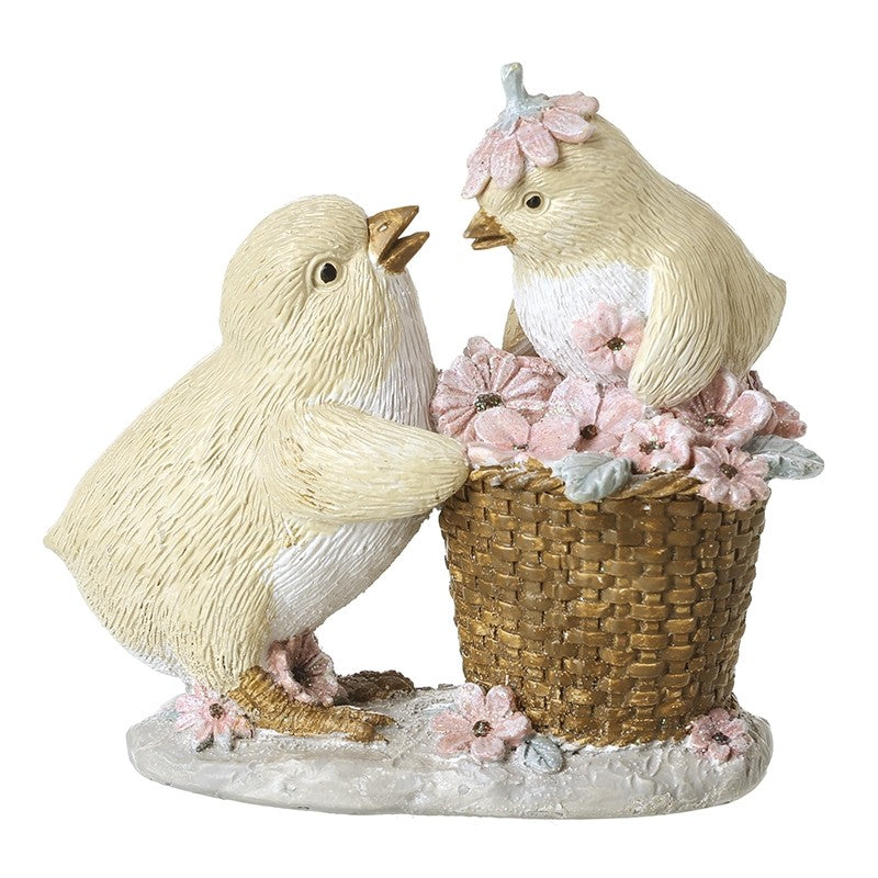 Pink Flower Chicks Ornament
