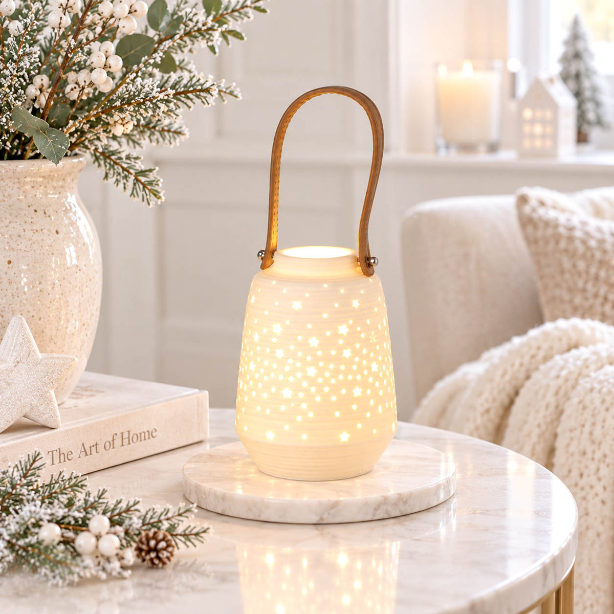 Christmas Lantern with Cutout Stars
