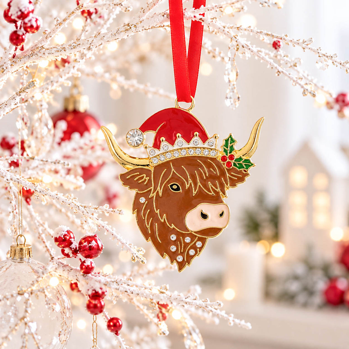 Christmas Treasures Highland Cow Tree Hanger