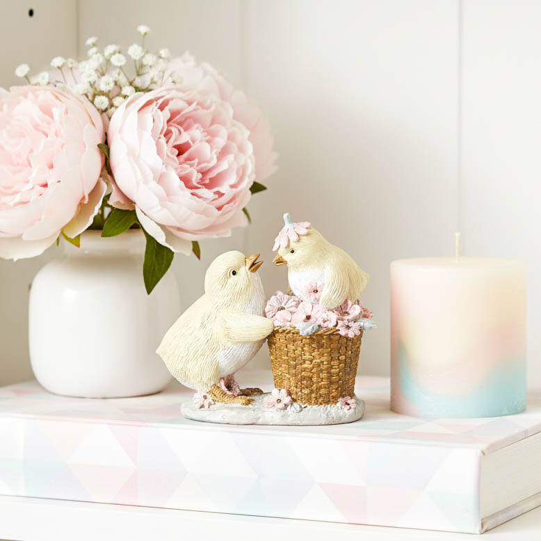 Pink Flower Chicks Ornament