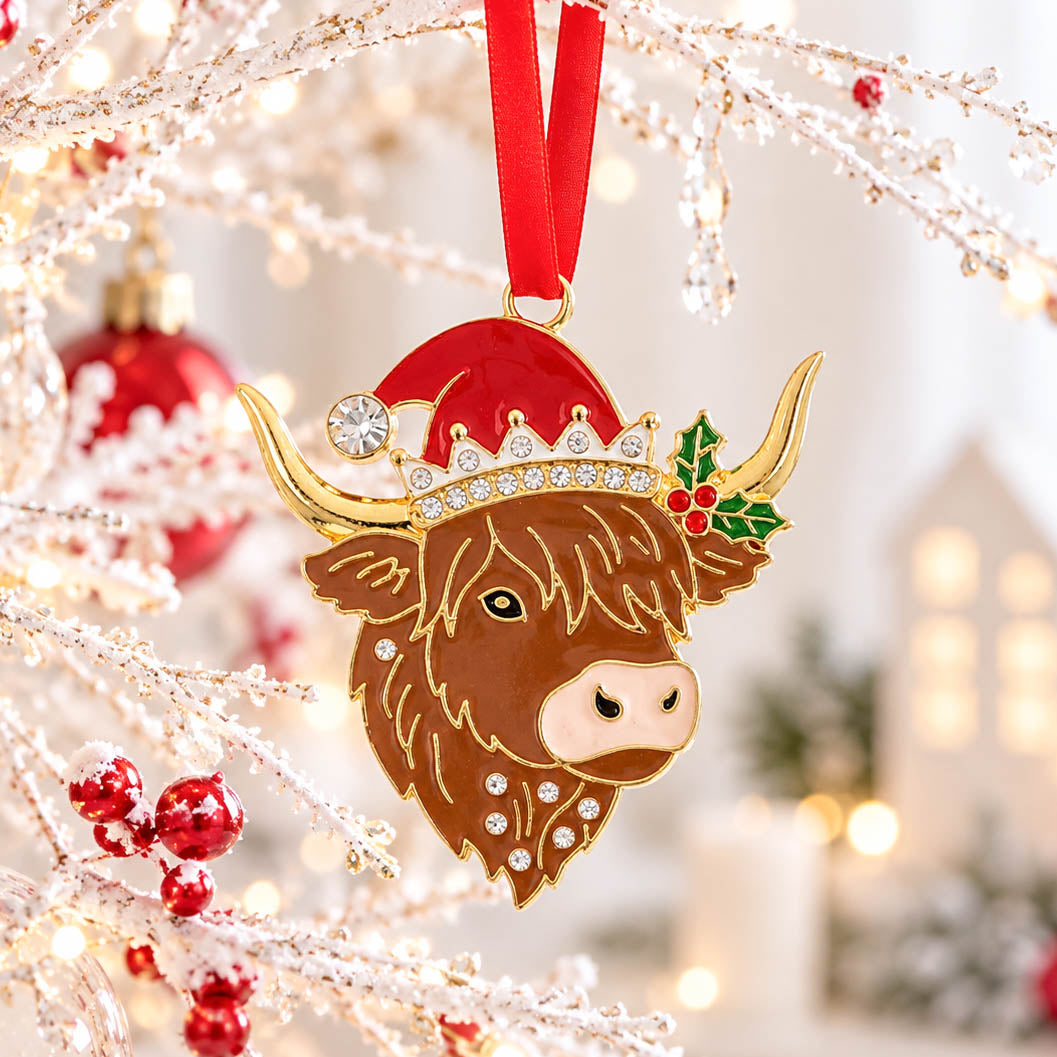Christmas Treasures Highland Cow Tree Hanger