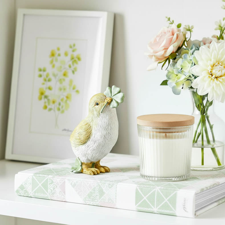 Chick with Four Leaf Clover Ornament