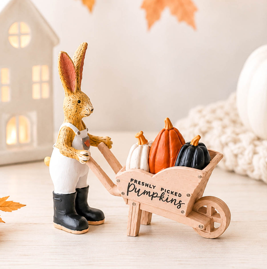 Freshly Picked Pumpkins Wheelbarrow Jasper Rabbit
