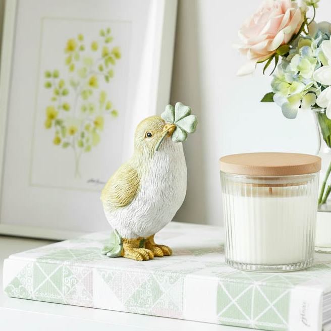 Chick with Four Leaf Clover Ornament