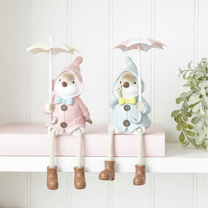 Blue Dangly Leg Duck with Umbrella