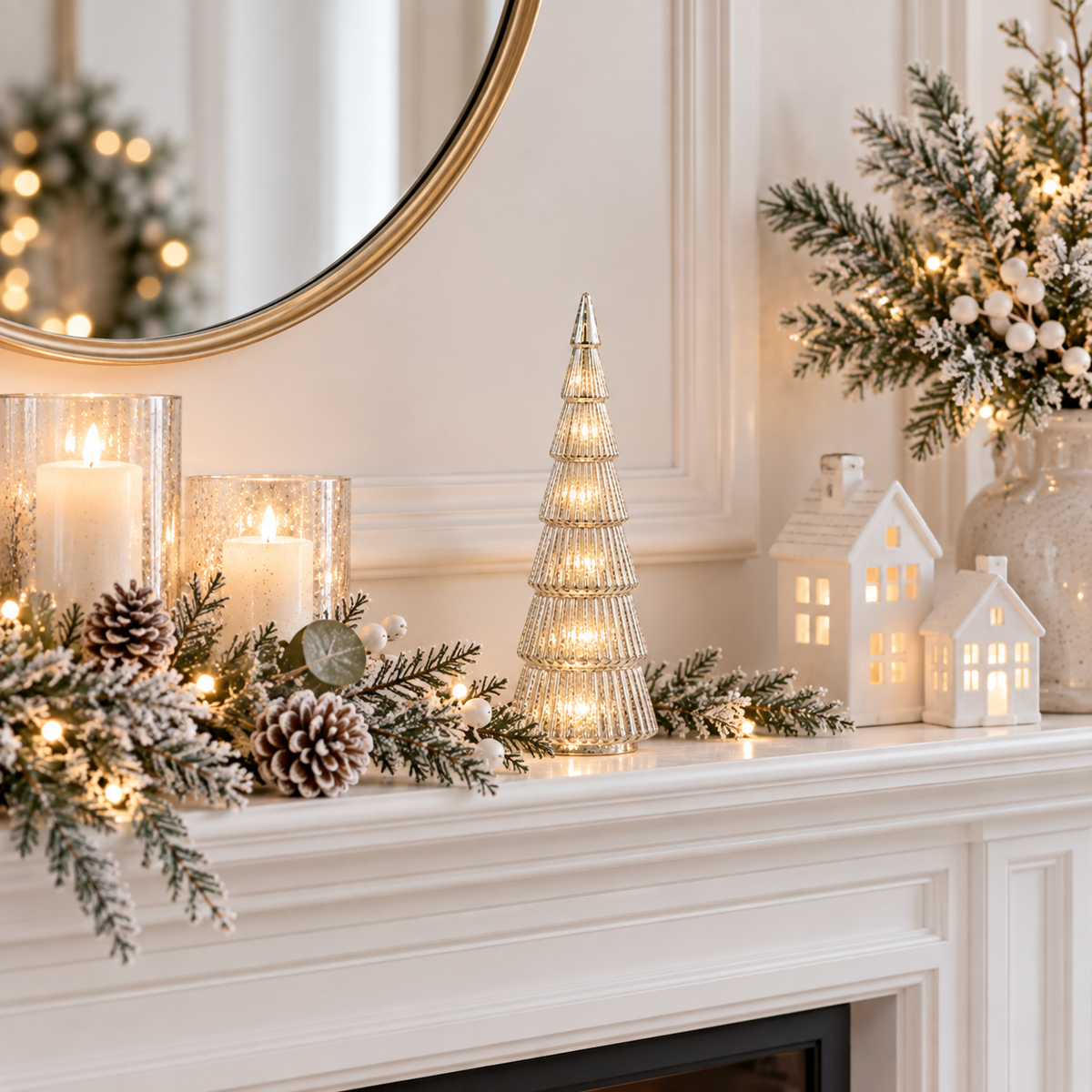 Metallic LED Light Up Glass Tree
