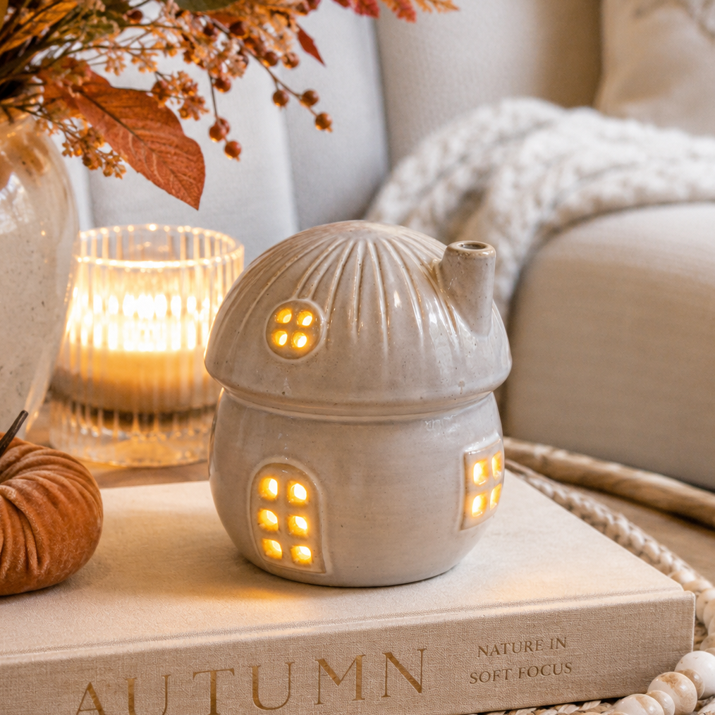 Natural LED Mushroom Ornament