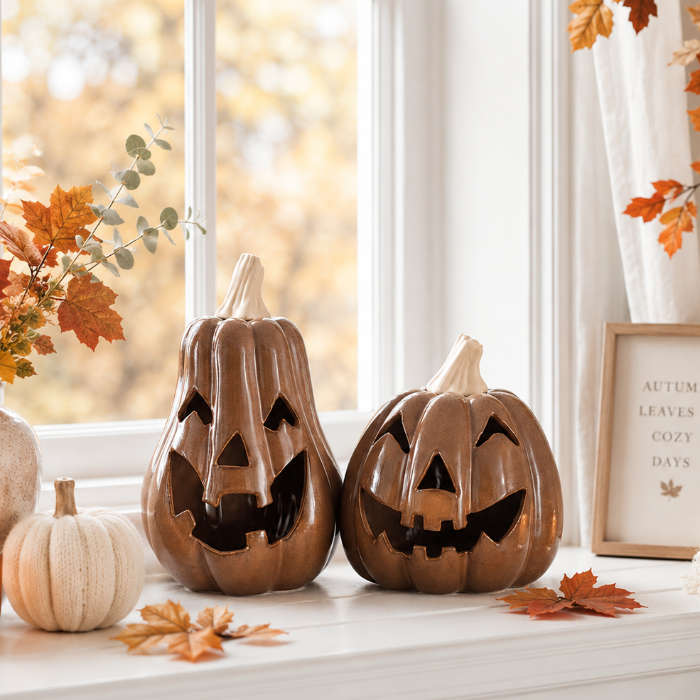 Chocolate Brown Pumpkin Ornament