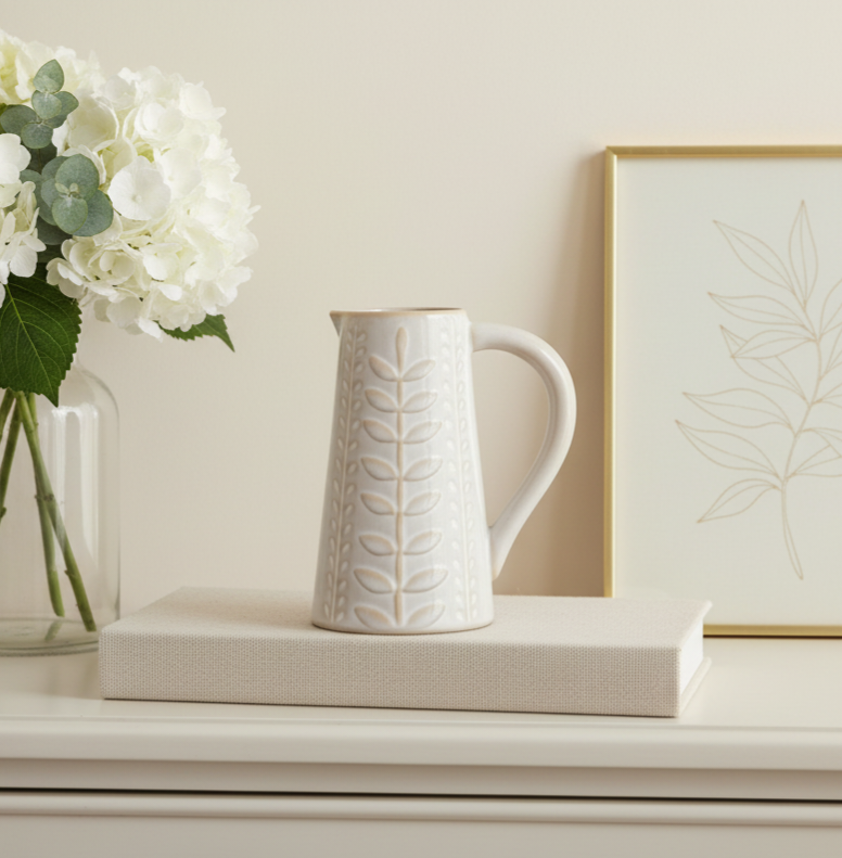 Small Leaf Embossed Jug