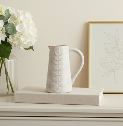 Small Leaf Embossed Jug