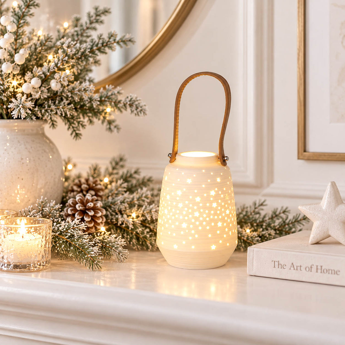 Christmas Lantern with Cutout Stars